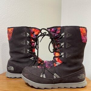The North Face Thermoball Apres Boots Mulch Brown/Brindle Brown Women's Size 8